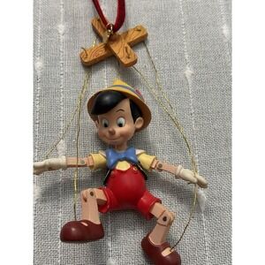 Disney '07 Pinocchio Christmas Ornament Sketchbook Marionette Puppet Articulated